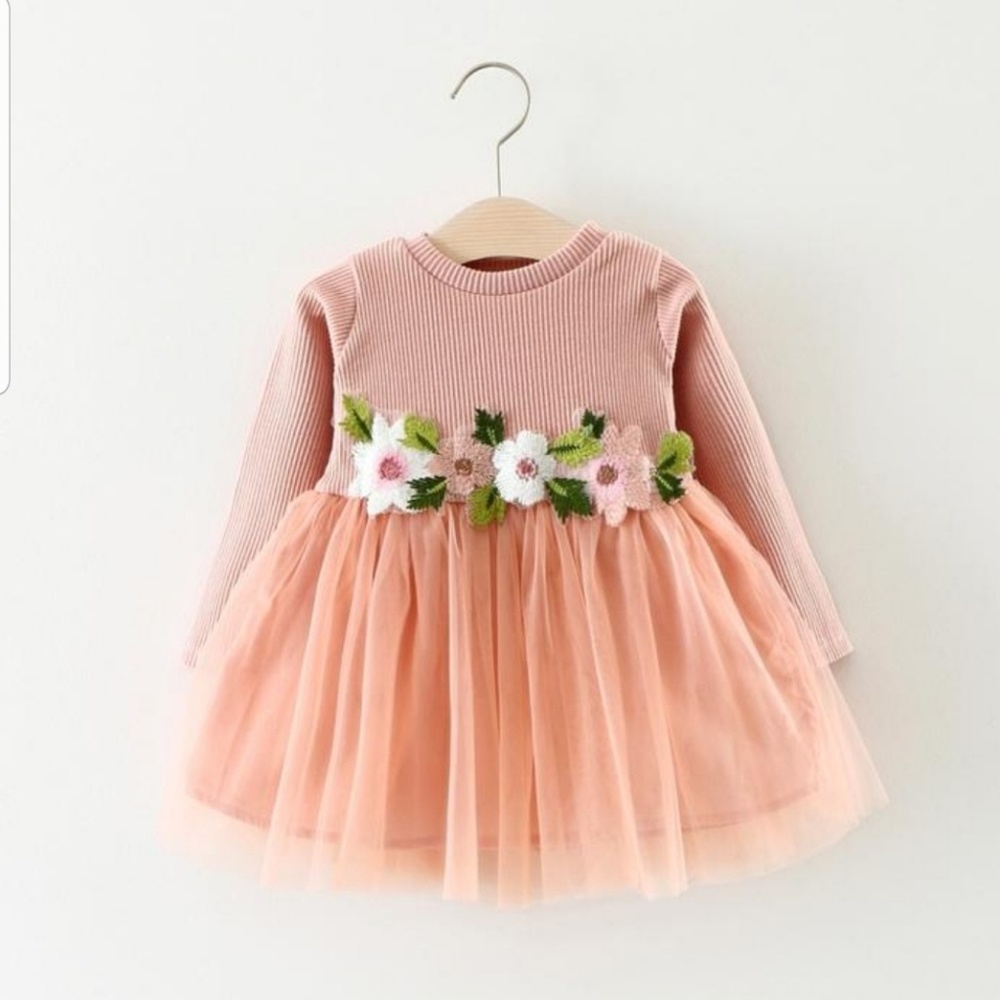 Flower Long Sleeve Princess Baby Clothes